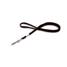 Lanyard flach 12 mm Swivel-Hook Schwarz