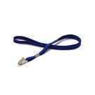 Lanyard flach 10 mm Bull-Dog-Clip Royal Blue