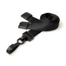 15mm Black Breakaway Lanyards with Plastic J-Clip 15mm Black Breakaway Lanyards with Plastic J-Clip
