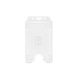 BioBadge Open Faced Holders, Portrait - Pack of 100 / transparent