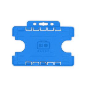 BioBadge Dual-Sided Holders Landscape - Pack of 100 / hellblau