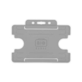 BioBadge Open Faced Holders Landscape - Pack of 100 / grau