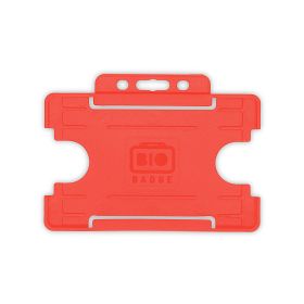 BioBadge Open Faced Holders Landscape - Pack of 100 / rot