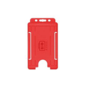 BioBadge Open Faced Holders, Portrait - Pack of 100 / rot