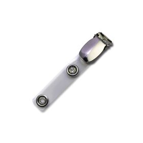 Kartenclip Vinyl klar Metallknopf (100 Stk)