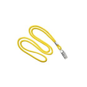 Lanyard rund Bull-Dog-Clip Gelb