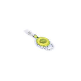 Jojo Oval mit Befestigungsbügel - gelb transparent